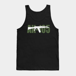 AK-105 Kalashnikov assault rifle (white version) Tank Top